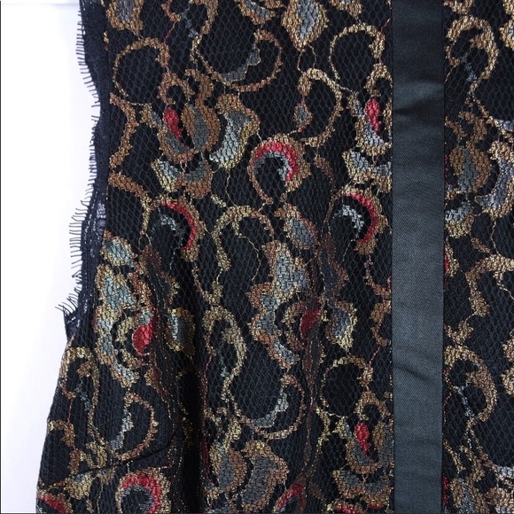 Adrianna Papell black lace high low maxi dress - Picture 8 of 8